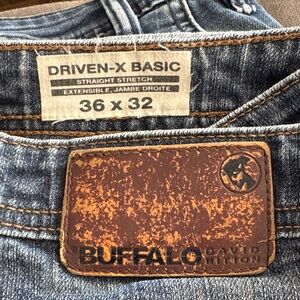 Buffalo David Bitton Men's Light Blue Straight Stretch Jeans